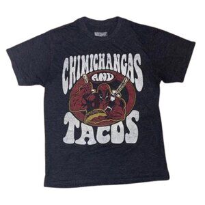 Marvel Black Chimichangas and Tacos Tee Men's size Medium Short Sleeve Crewneck